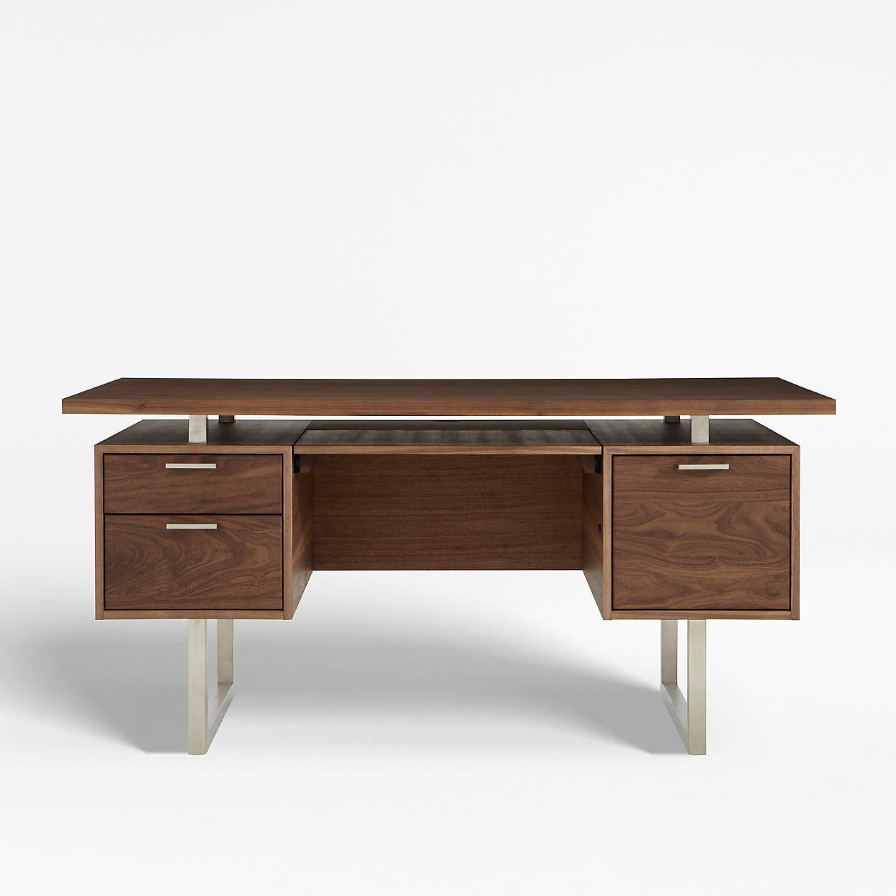 Clybourn Walnut Executive Desk + Reviews Crate & Barrel