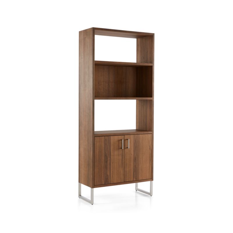 Clybourn 32" Walnut Storage Bookcase - image 5 of 9