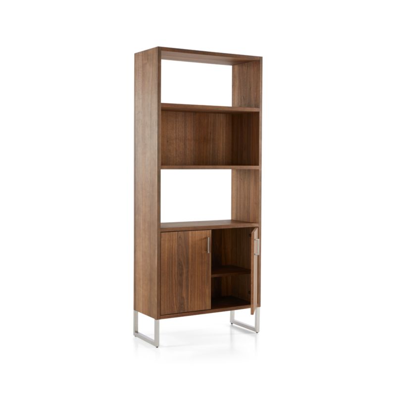 Clybourn 32" Walnut Storage Bookcase - image 4 of 9