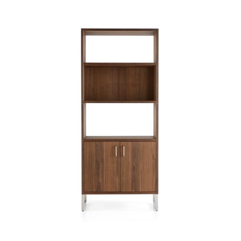 Clybourn 32" Walnut Storage Bookcase - image 8 of 9