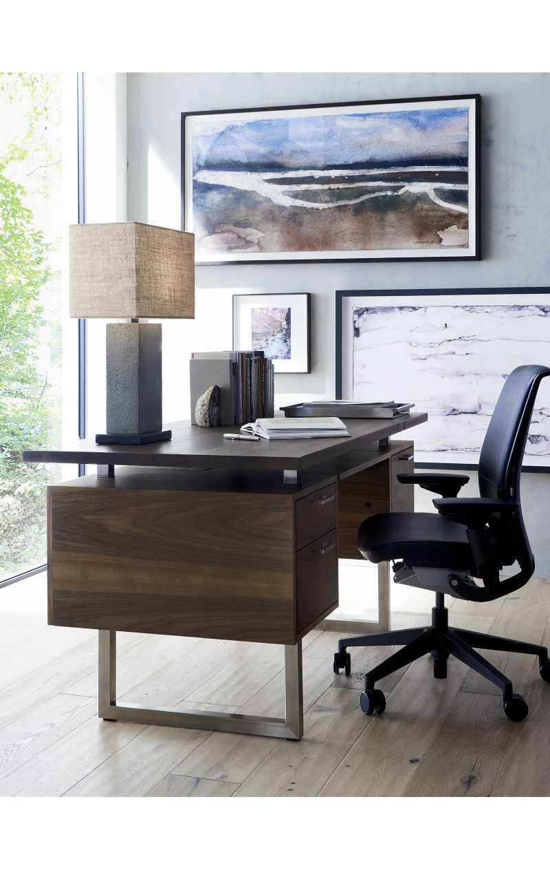 Clybourn Walnut Executive Desk - image 6 of 16