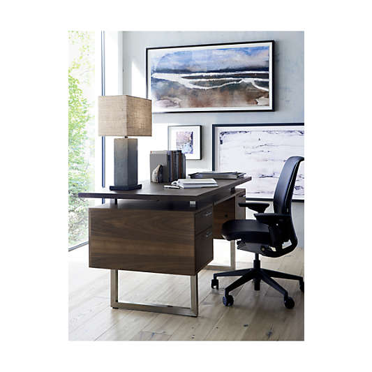 Clybourn Walnut Executive Desk