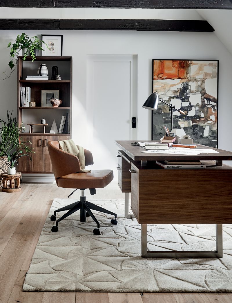 Clybourn Walnut Executive Desk - image 3 of 16