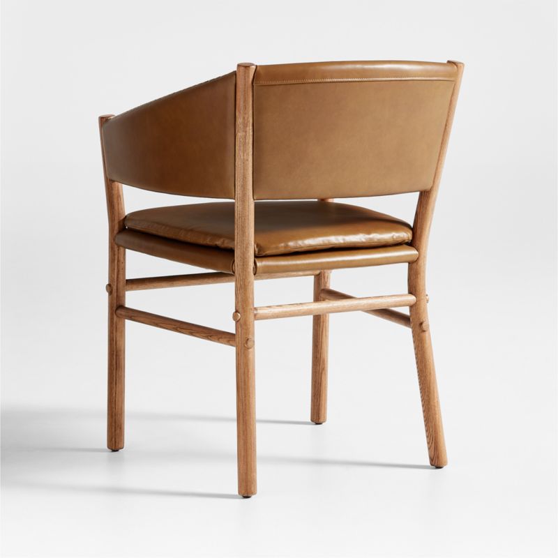 Clyde Brown Leather Dining Chair - image 5 of 7