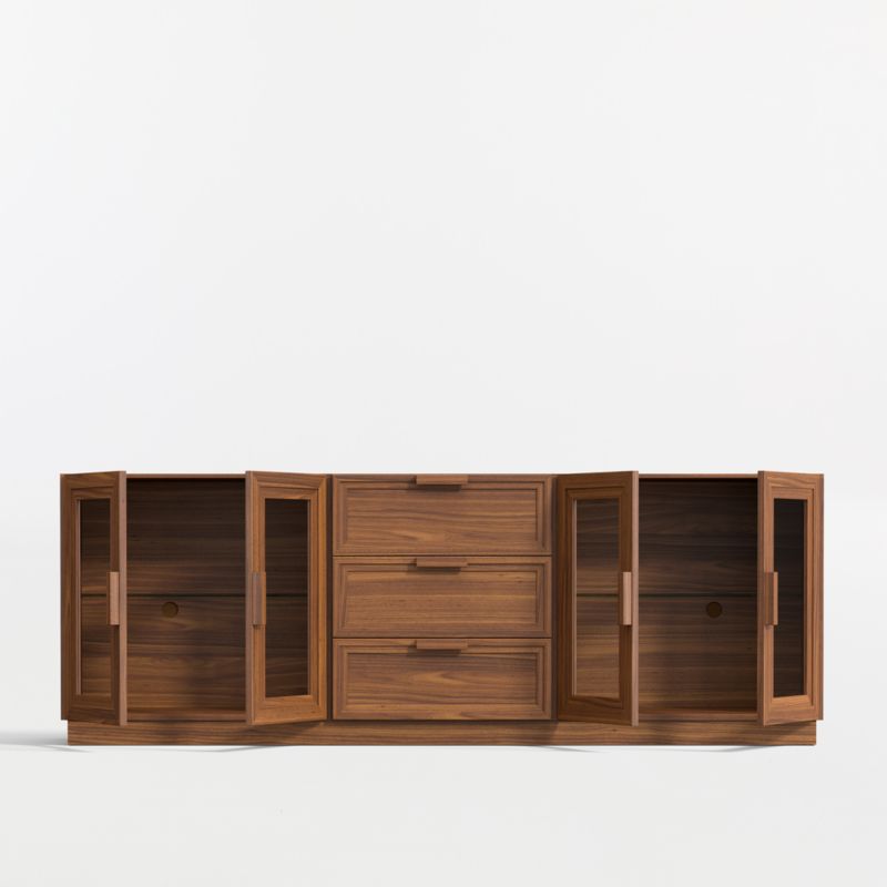 Calypso 90" Walnut Storage Media Console - image 2 of 10