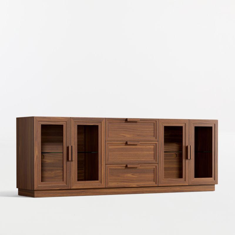 Calypso 90" Walnut Storage Media Console - image 3 of 10
