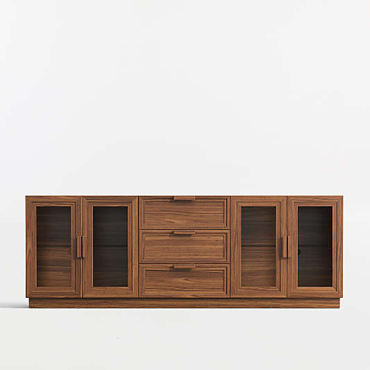 Calypso 90" Walnut Storage Media Console