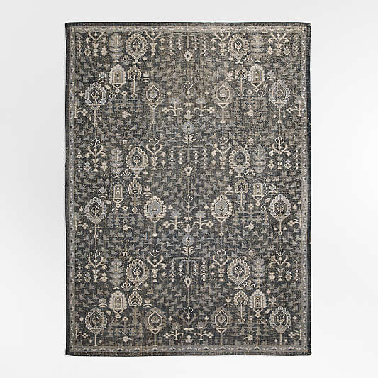 Combe Wool Traditional Handknotted Blue Rug