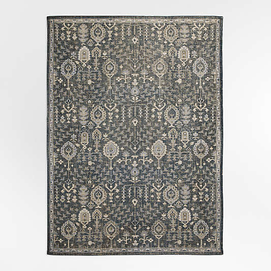 Combe Wool Traditional Handknotted Blue Rug