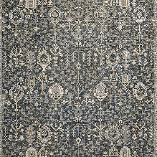 Combe Wool Traditional Handknotted Blue Rug