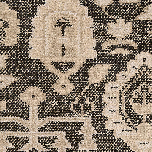 Combe Wool Traditional Handknotted Deep Brown Rug Swatch 12"x18"