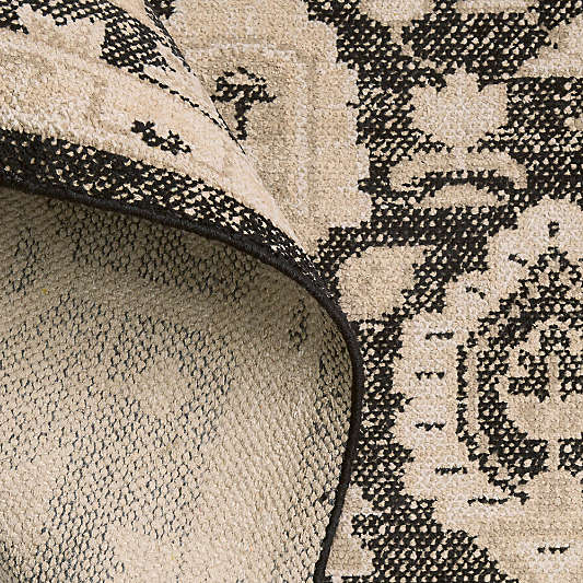 Combe Wool Traditional Handknotted Deep Brown Rug Swatch 12"x18"