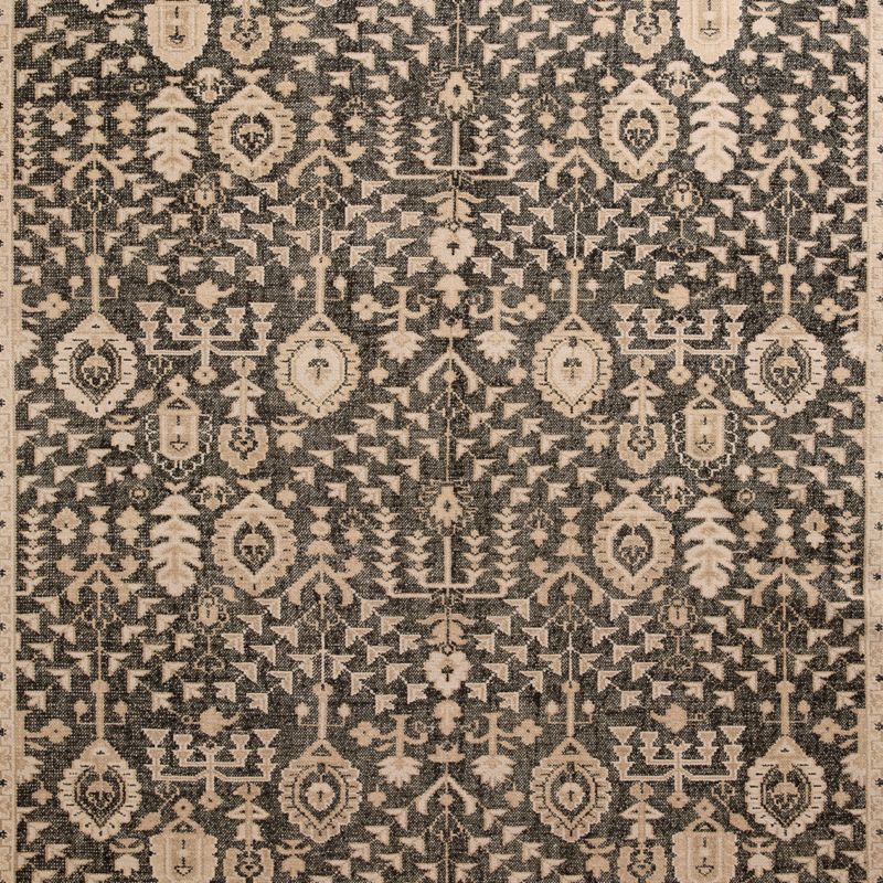 Combe Wool Traditional Handknotted Deep Brown Rug Swatch 12"x18" - image 2 of 3