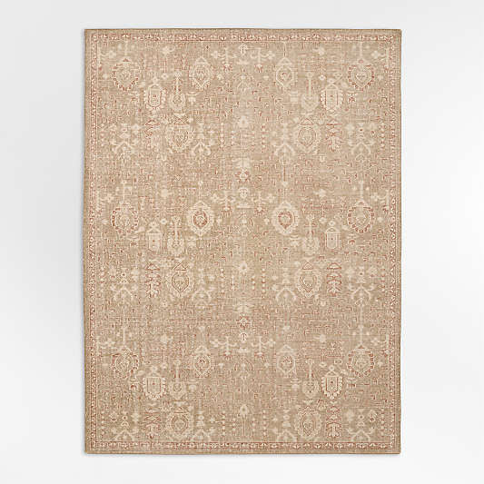 Combe Wool Traditional Handknotted Garden Beige