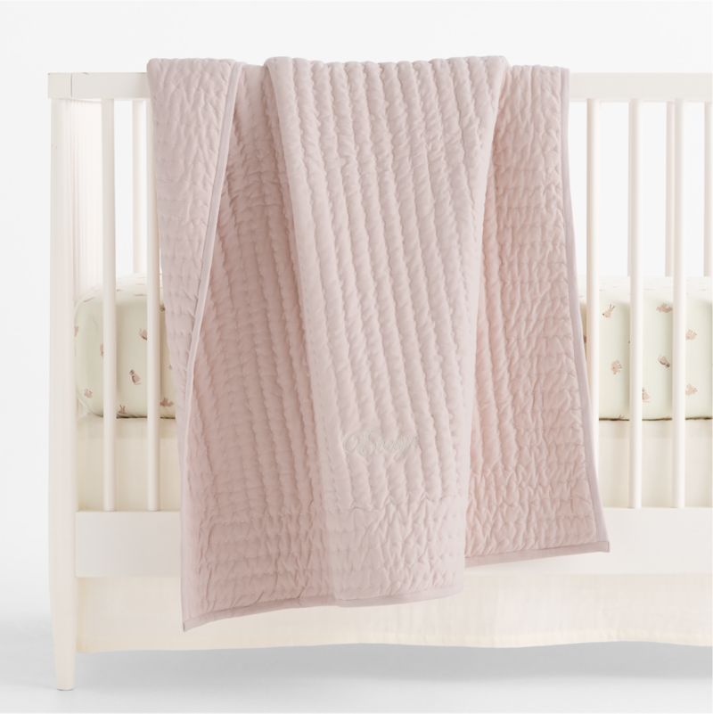 Comfy Tee Critter Cuddle Lilac Rose Organic Cotton Jersey Baby Crib Fitted Sheet - image 4 of 5