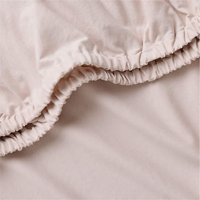 Comfy Tee Whisper Solid Lilac Rose Organic Cotton Jersey Baby Crib Fitted Sheet