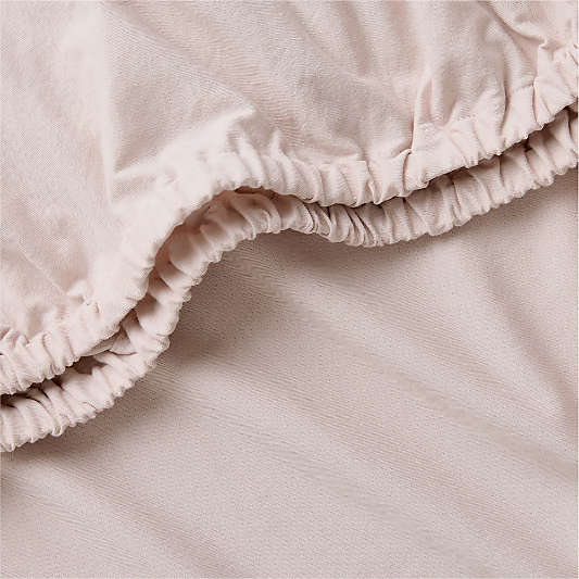 Comfy Tee Whisper Solid Lilac Rose Organic Cotton Jersey Baby Crib Fitted Sheet