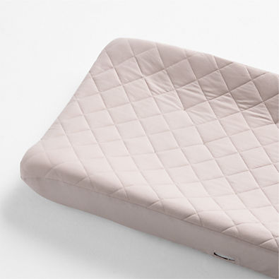 View Comfy Tee Whisper Solid Lilac Rose Organic Cotton Jersey Baby Changing Pad Cover details