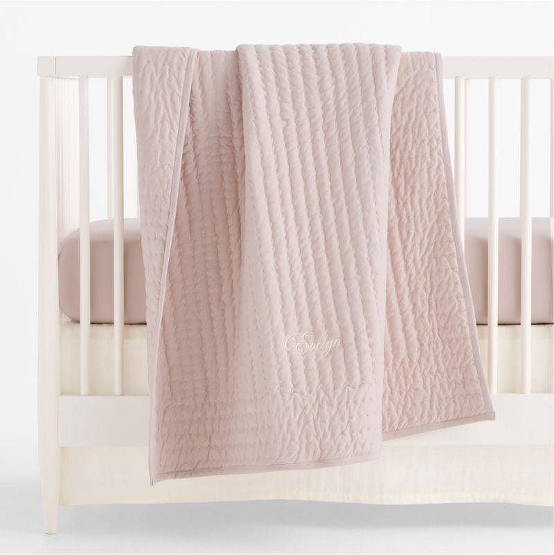 Comfy Tee Whisper Solid Lilac Rose Organic Cotton Jersey Baby Crib Fitted Sheet - image 4 of 5
