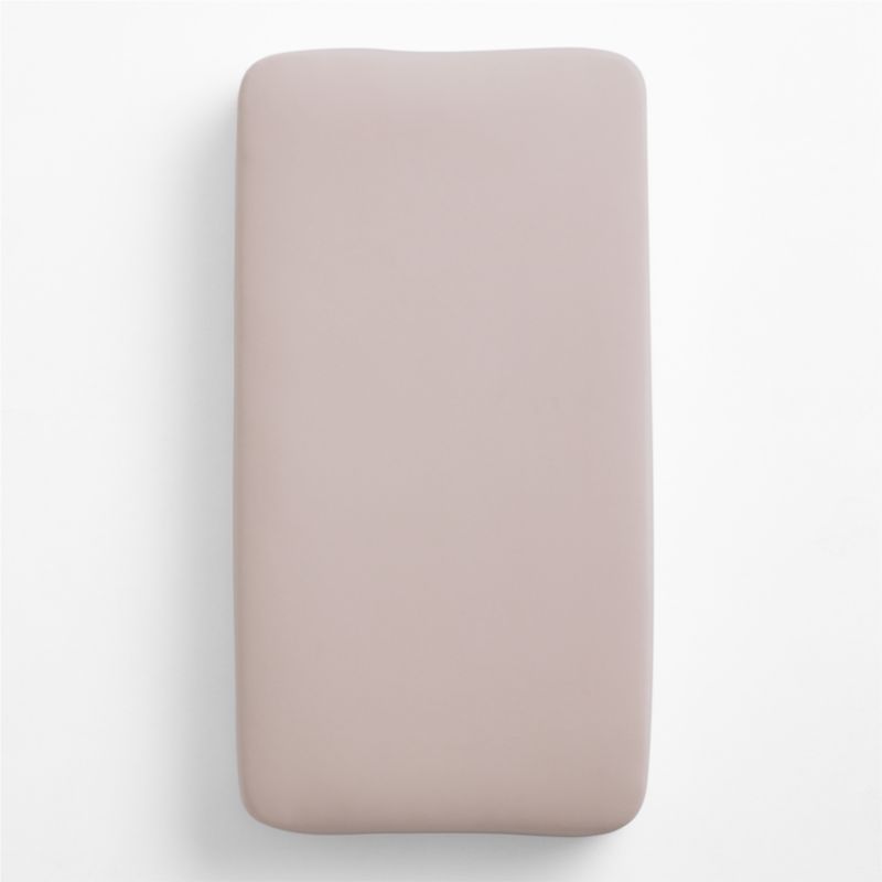 Comfy Tee Whisper Solid Lilac Rose Organic Cotton Jersey Baby Crib Fitted Sheet - image 2 of 5