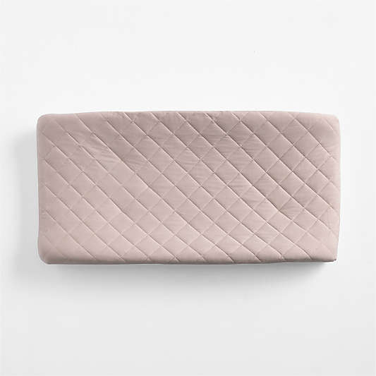 Comfy Tee Whisper Solid Lilac Rose Organic Cotton Jersey Baby Changing Pad Cover