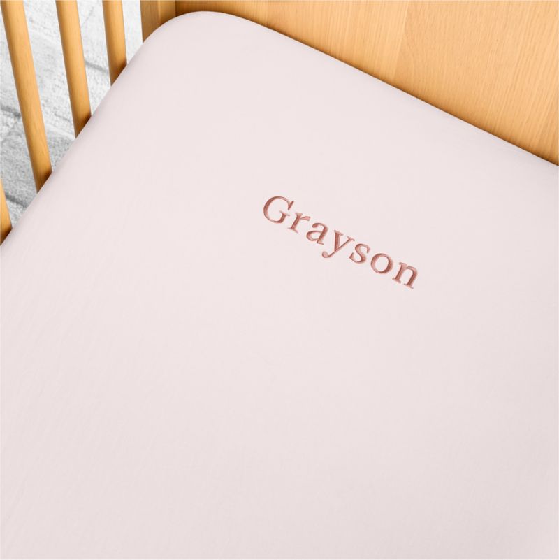 Comfy Tee Whisper Solid Pink 100% Organic Cotton Jersey Baby Crib Fitted Sheet - image 3 of 9
