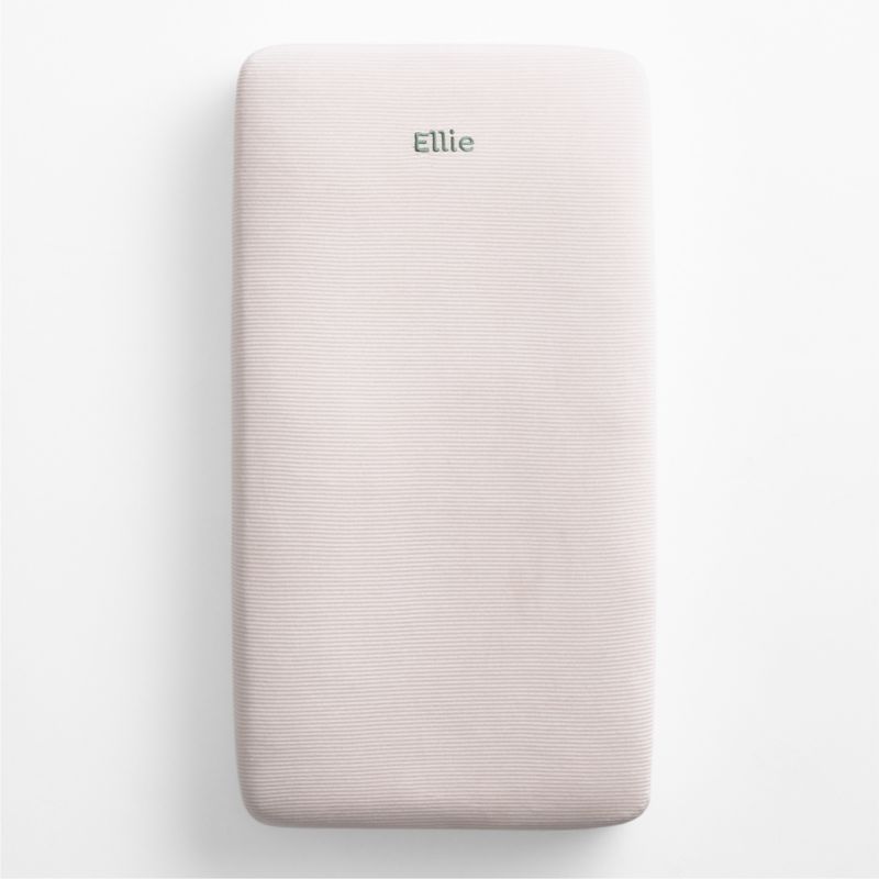 Comfy Tee Whisper Stripe Lilac Rose Organic Cotton Jersey Baby Crib Fitted Sheet - image 1 of 5