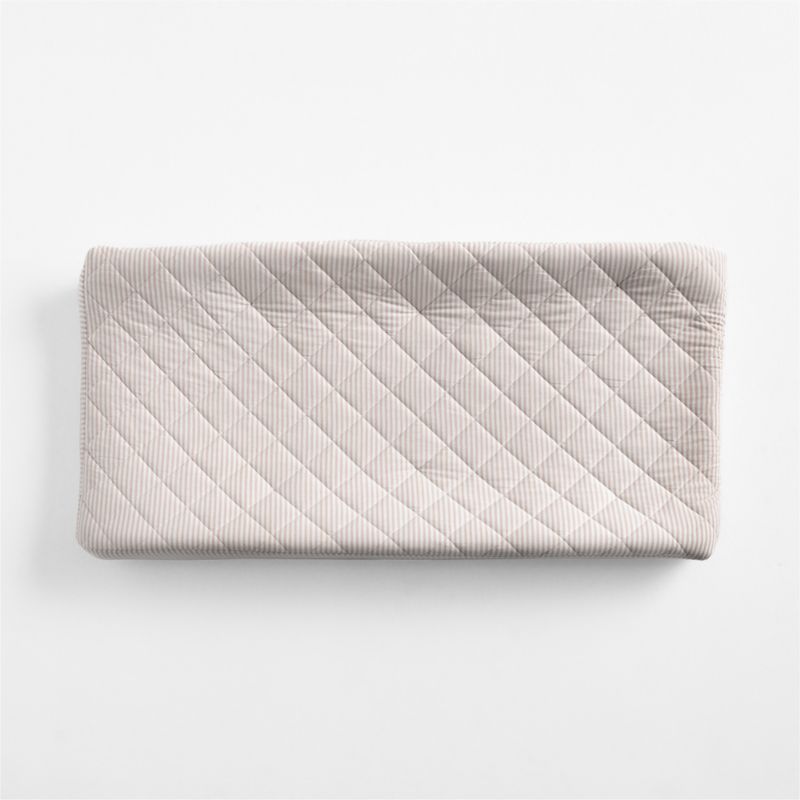 Comfy Tee Whisper Stripe Lilac Rose Organic Cotton Jersey Baby Changing Pad Cover - image 1 of 2
