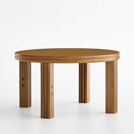 Campbell Natural Brown Wood Adjustable Nesting Kids Play Table