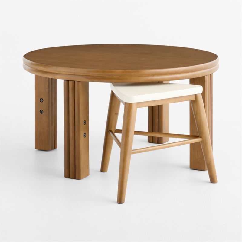 Campbell Natural Brown Wood Adjustable Kids Play Table - image 1 of 7