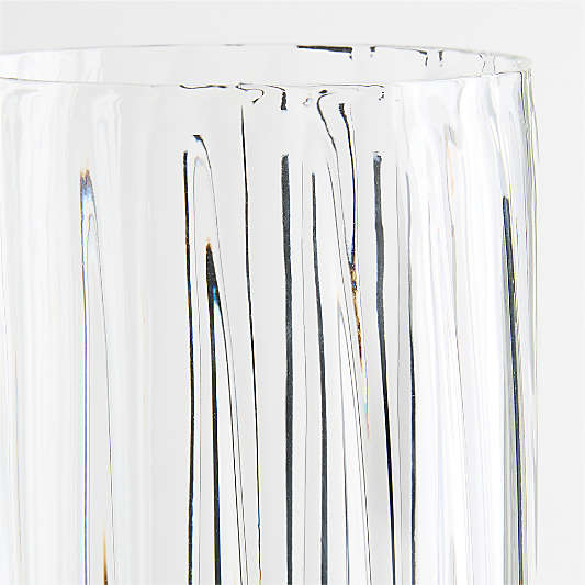 Barteau Brass Finish Taper Candle with Glass Candle Holder Sleeve