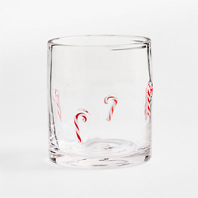 View Holiday Candy Canes Icon 15-oz. Double Old-Fashioned Glass details