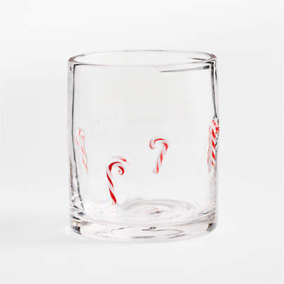 Holiday Candy Canes Icon 15-oz. Double Old-Fashioned Glass