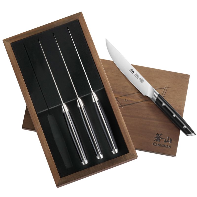 Cangshan Akka Black Steak Knives, Set of 4 - image 2 of 5