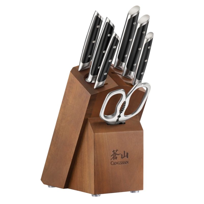 Cangshan Akka Black 8-Piece Knife Block Set - image 2 of 4