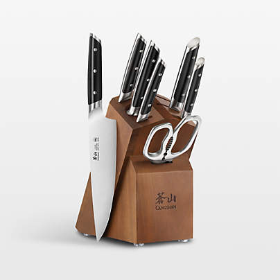Cangshan Akka Black 8-Piece Knife Block Set