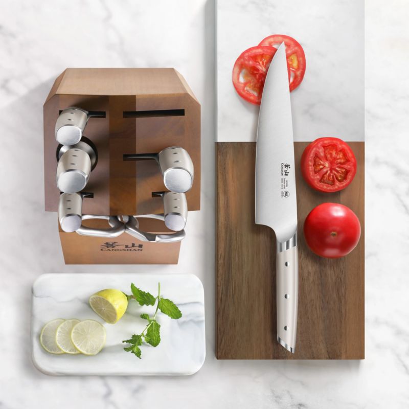 Cangshan Akka Taupe 8-Piece Knife Block Set - image 1 of 6