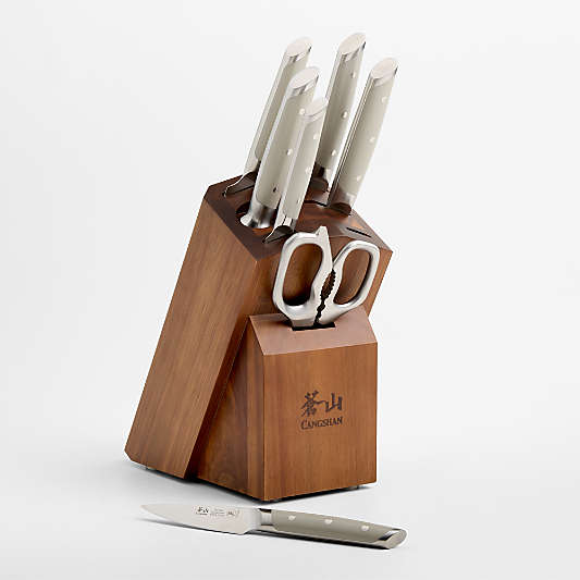 Cangshan Akka Taupe 8-Piece Knife Block Set