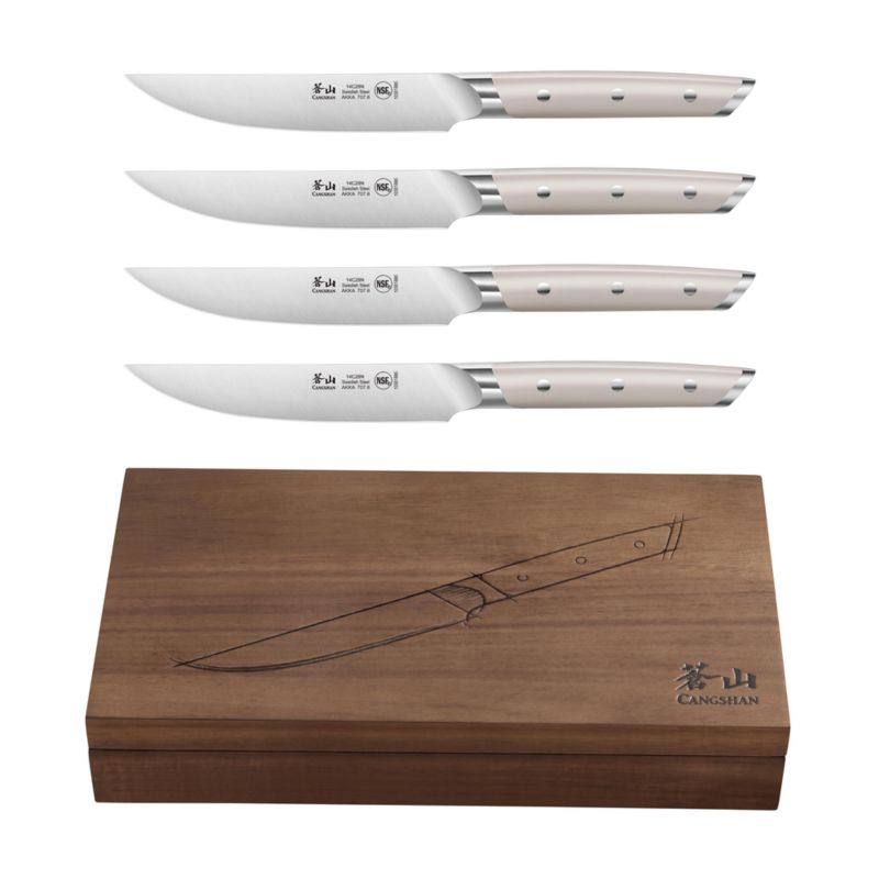 Cangshan Akka Taupe Steak Knives, Set of 4 - image 2 of 7