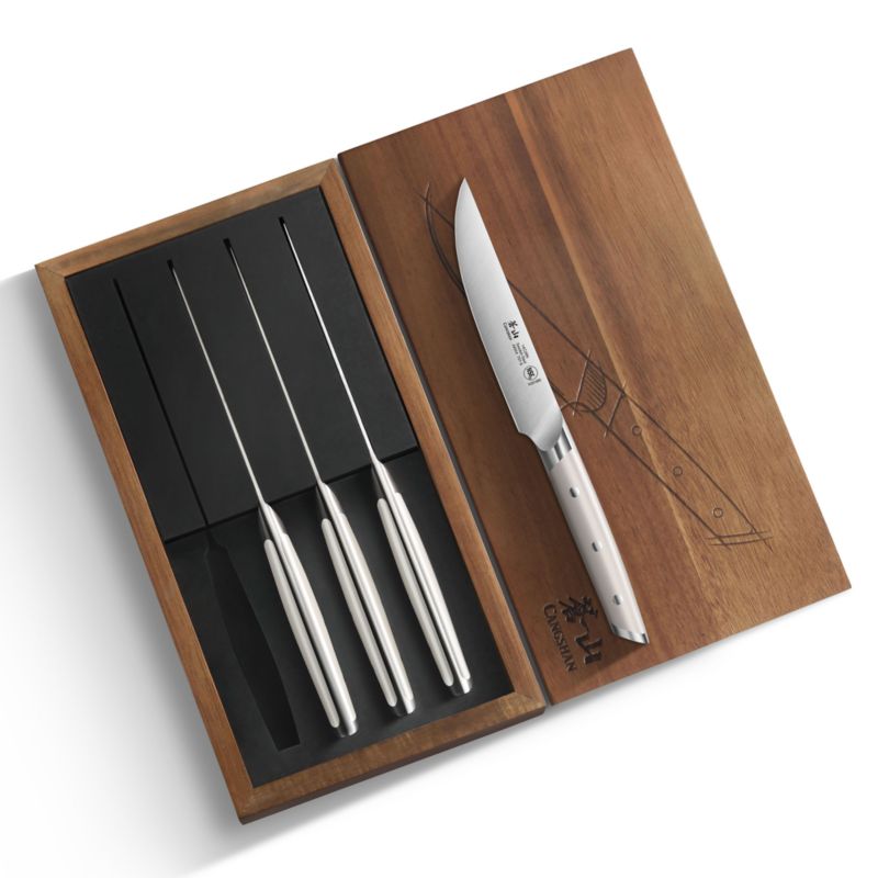 Cangshan Akka Taupe Steak Knives, Set of 4 - image 3 of 7