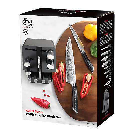 Cangshan ® Kuro 12-Piece Knife Block Set