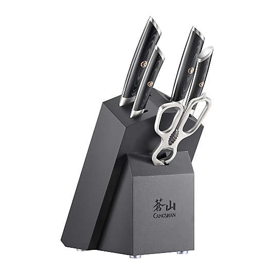 Cangshan ® Kuro 6-Piece Knife Block Set