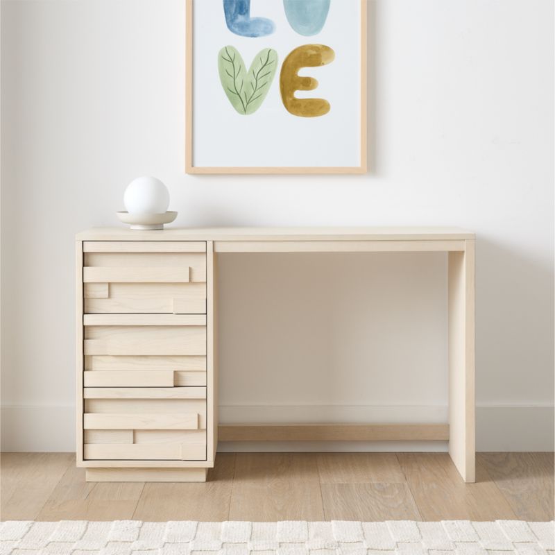 Converse 48" Half Court Whitewashed Ash Wood Kids Desk - image 1 of 8