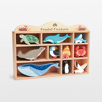 View Tender Leaf Wooden Coastal Creatures Kids Toy Set details