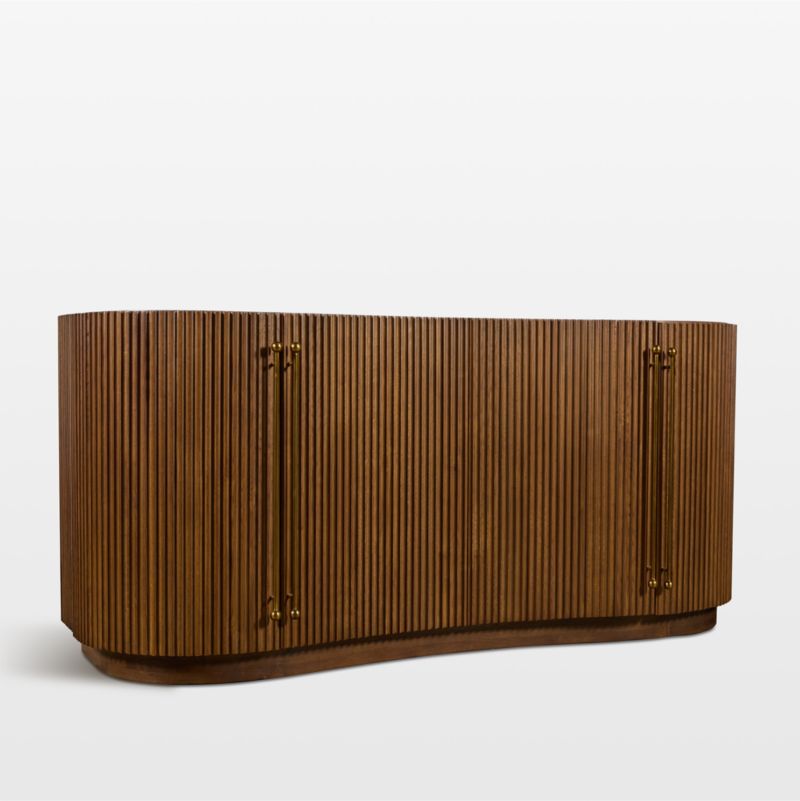 Coastline 72" Barley Wood Fluted Credenza by Brigette Romanek - image 3 of 7