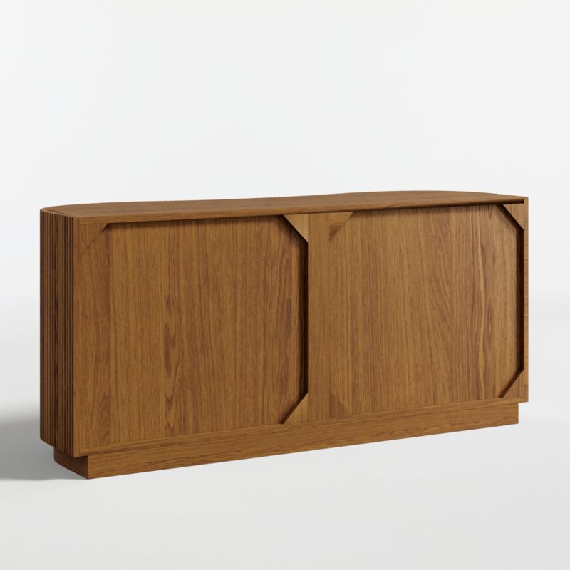 Coastline 72" Barley Wood Fluted Credenza by Brigette Romanek - image 8 of 10
