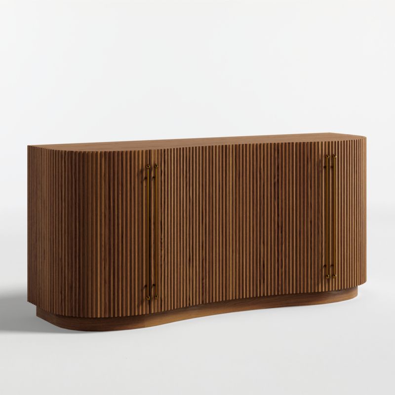Coastline 72" Barley Wood Fluted Credenza by Brigette Romanek - image 6 of 10
