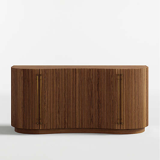 Coastline 72" Barley Wood Fluted Credenza by Brigette Romanek