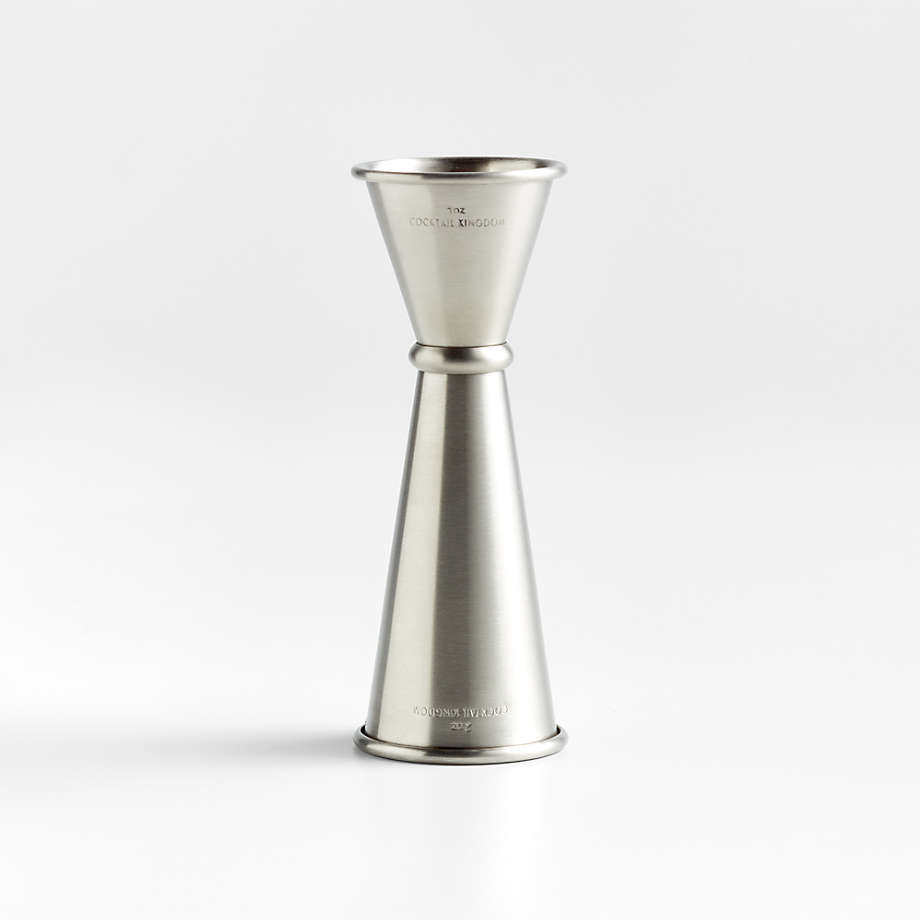 Cocktail Fixture, 1 Oz/2 Oz Glass Measuring Glass, Stainless Steel