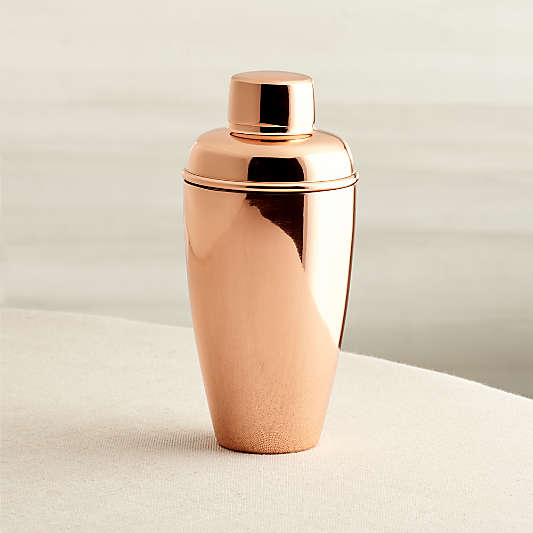 Stainless Steel Cocktail Shaker with Copper Finish